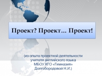 Проект? Проект… Проект!