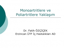 Monoartritlere ve Poliartritlere Yaklaşım