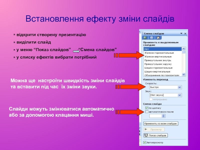 Что такое процесс показа презентации