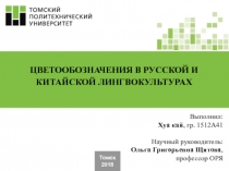 Томск
201 8
Выполнил:
Хуа кай, гр. 1512А41
Научный руководитель:
Ольга