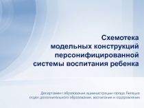 Схемотека модельных конструкций персонифицированной системы воспитания ребенка