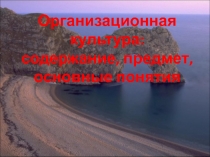 Организационная культура:
содержание, предмет,
основные понятия