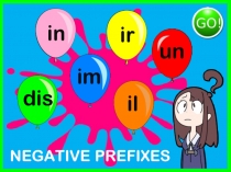 NEGATIVE PREFIXES
dis
in
im
ir
un
il