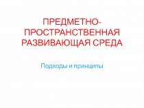 ПРЕДМЕТНО-ПРОСТРАНСТВЕННАЯ РАЗВИВАЮЩАЯ СРЕДА