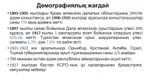 Демографиялық жағдай