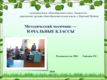 Руководитель МО Гайсина Р.С.
2016 г.
муниципальное общеобразовательное