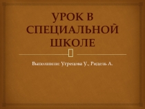 Урок в специальной школе
