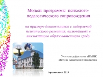 Модель программы психолого-педагогического сопровождения
на примере