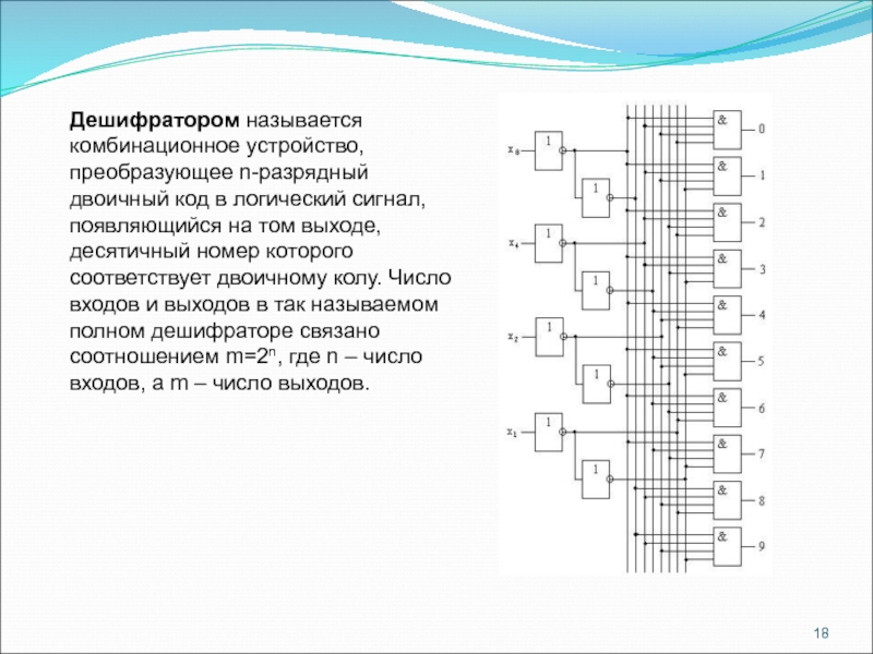 Дешифратор логическая схема