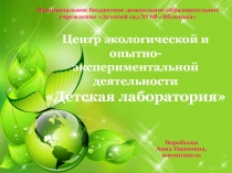 Центр экологической и опытно-
экспериментальной деятельности
Детская