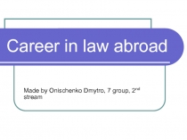 Career in law abroad