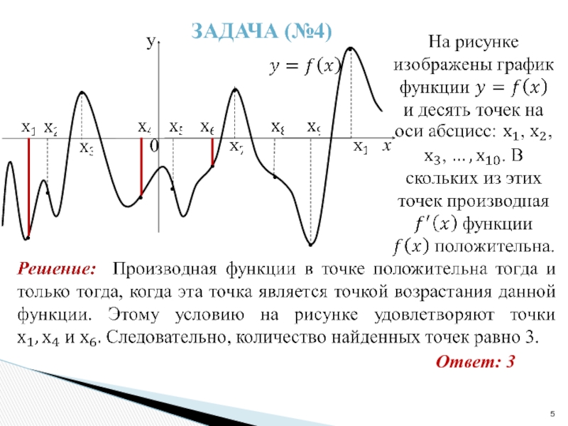 Изображен график функции производная положительна. Производная положительна. В скольких точках производная функции положительна. Производная функции положительна в точках. Положительные точки производной функции.