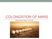 Colonization of Mars