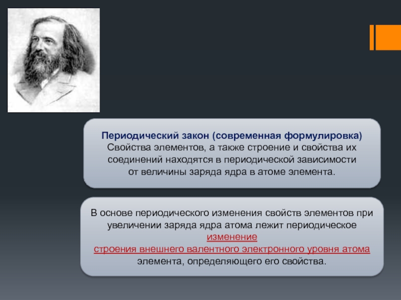 Современная формулировка. Современная формулировка периодического закона. Периодический закон и строение атома. Современная формулировка периодического закона Менделеева. Структура периодического закона.