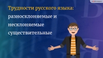 Трудности русского языка: разносклоняемые и несклоняемые существительные
