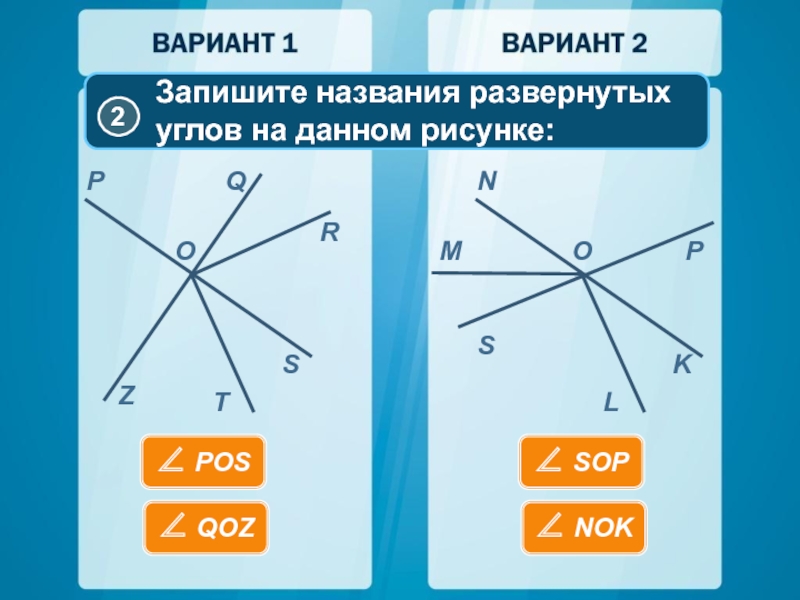 Сколько развернутых углов изображено на рисунке