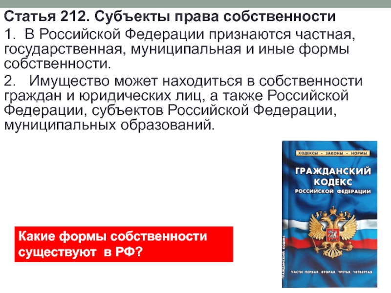 Государственная и муниципальная собственность презентация