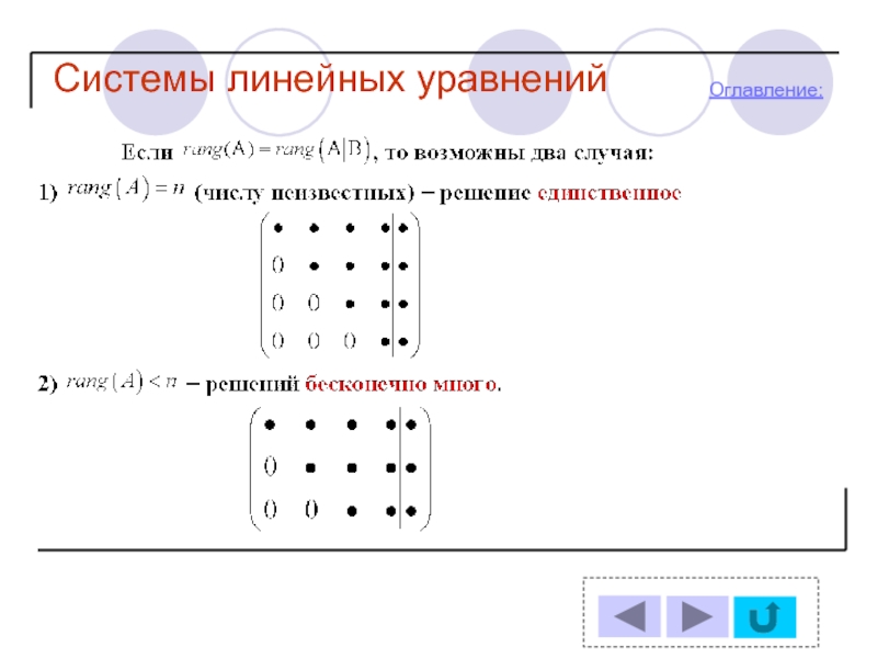 Презентация системы линейных уравнений