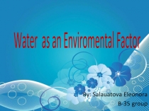 Water as an Enviromental Factor