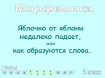 темы
Морфемика
5 класс
Яблочко от яблони недалеко падает, или как образуются