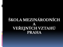 Škola mezinárodních a veřejných vztahů Praha