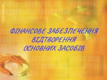 ФІНАНСОВЕ ЗАБЕЗПЕЧЕННЯ ВІДТВОРЕННЯ ОСНОВНИХ ЗАСОБІВ