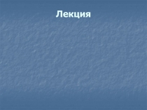 Лекция