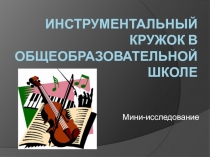 Инструментальный кружок в общеобразовательной школе