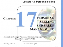 Marketing, lecture 13
ass.prof.I.I.Skorobogatykh I.I.
1
Slide 17-2
PERSONAL