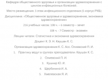 Кафедра общественного здоровья и организации здравоохранения с циклом