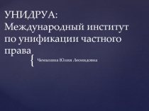 УНИДРУА: Международный институт по унификации частного права