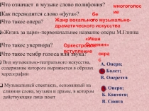 Что означает в музыке слово полифония?
многоголосие
Как переводится слово