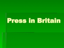 Press in Britain