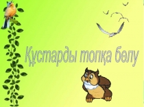 Құстарды топқа бөлу