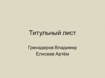 Титульный лист