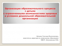 Организация образовательного процесса с детьми с ограниченными возможностями