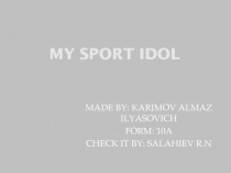 MY SPORT IDOl