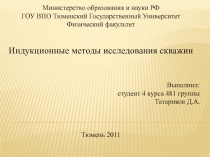 Министерство образования и науки РФ
ГОУ ВПО Тюменский Государственный