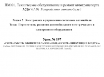 ПМ.01. Техническое обслуживание и ремонт автотранспорта МДК 01.01 Устройство