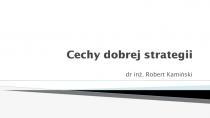 Cechy dobrej strategii