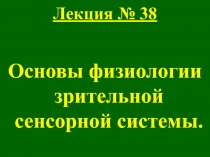 Лекция № 38