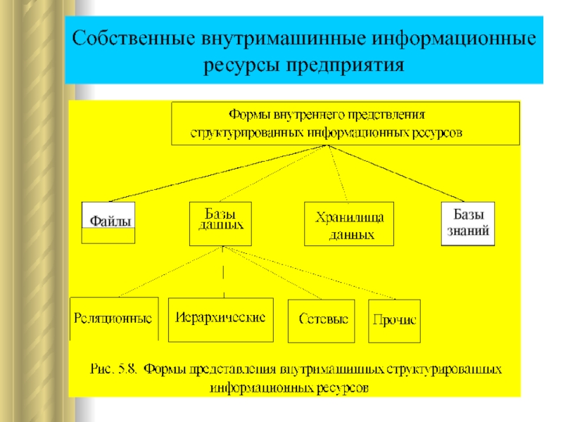 Форма внутреннего представления. Внутримашинные информационные ресурсы это. Собственные внутримашинные информационные ресурсы предприятия. Внемашинные информационные ресурсы предприятия это. К внутримашинным информационным ресурсам предприятия относятся.