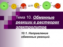 Тема 10. Обменные реакции в растворах электролитов