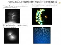 Разряд вдоль поверхности твердого диэлектрика
Фигура Лихтенберга