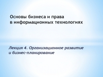 Основы бизнеса и права в информационных технологиях