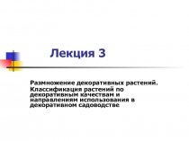 Лекция 3