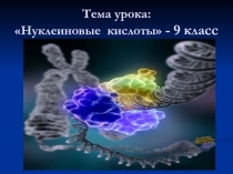 Тема урока: Нуклеиновые кислоты - 9 класс