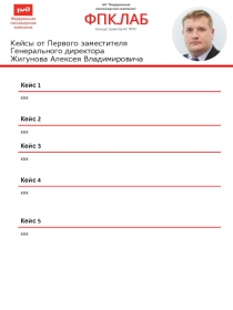 Кейсы от Первого заместителя Генерального директора Жигунова Алексея