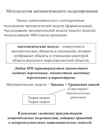 Методология математического моделирования