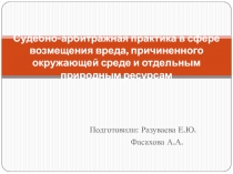 Судебно-арбитражная практика в сфере возмещения вреда, причиненного окружающей